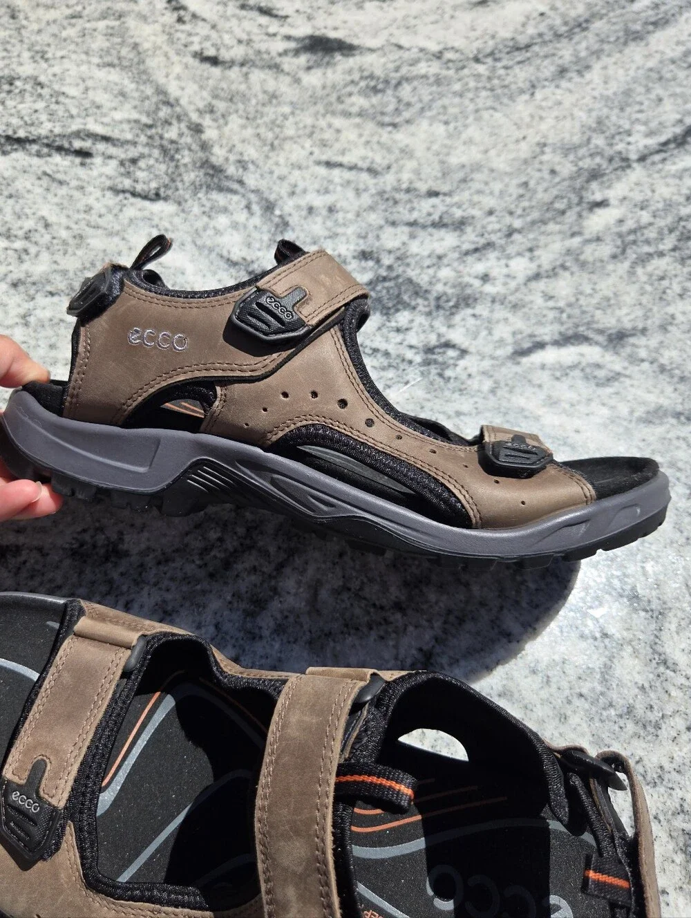 ECCO Offroad Men's Nubuck Outdoor Sandal Sz 11/11.5